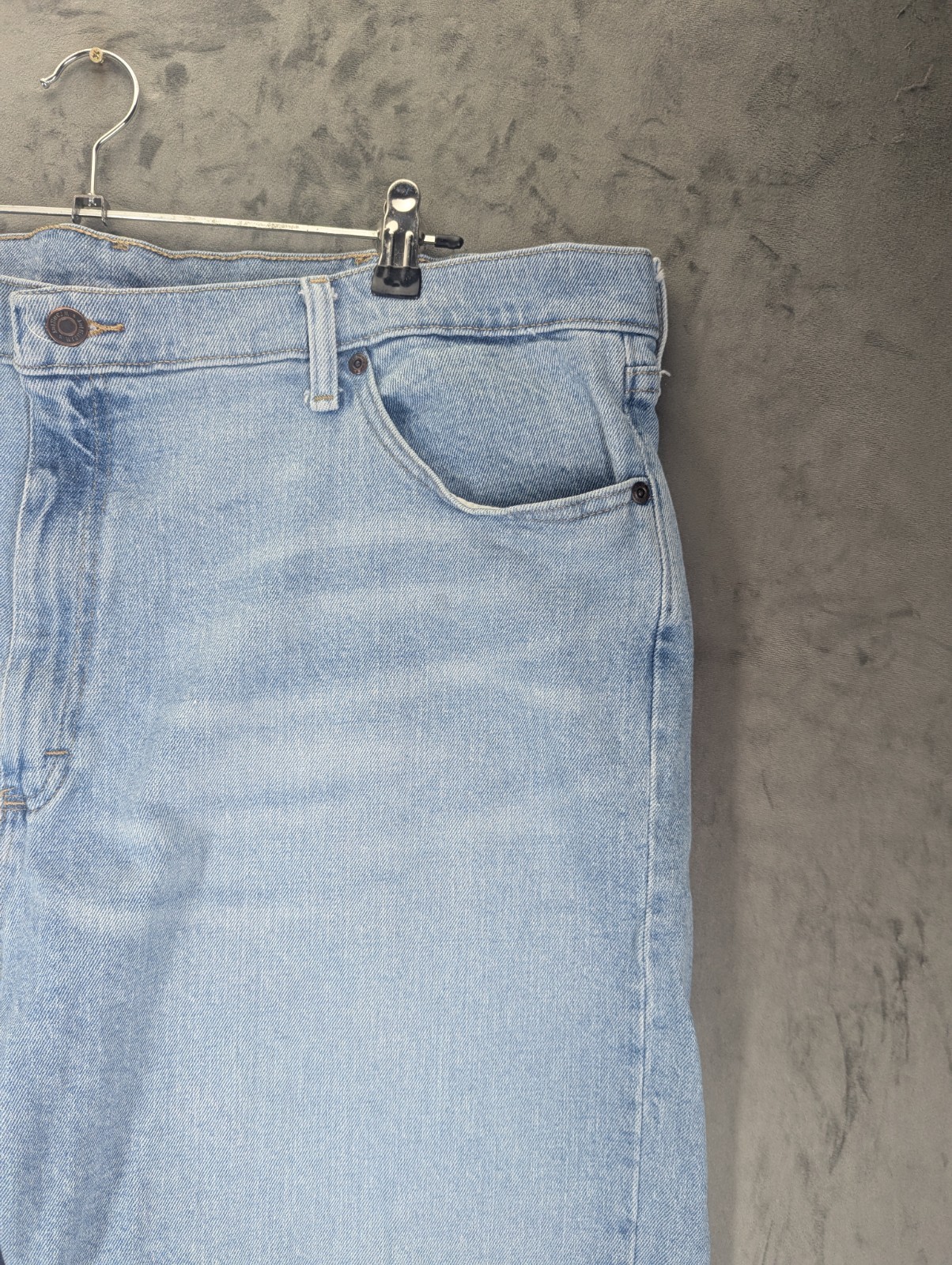 Wrangler Denim Shorts Men's Size W42 Blue Workwear Cotton Stretch Pockets USA image 3