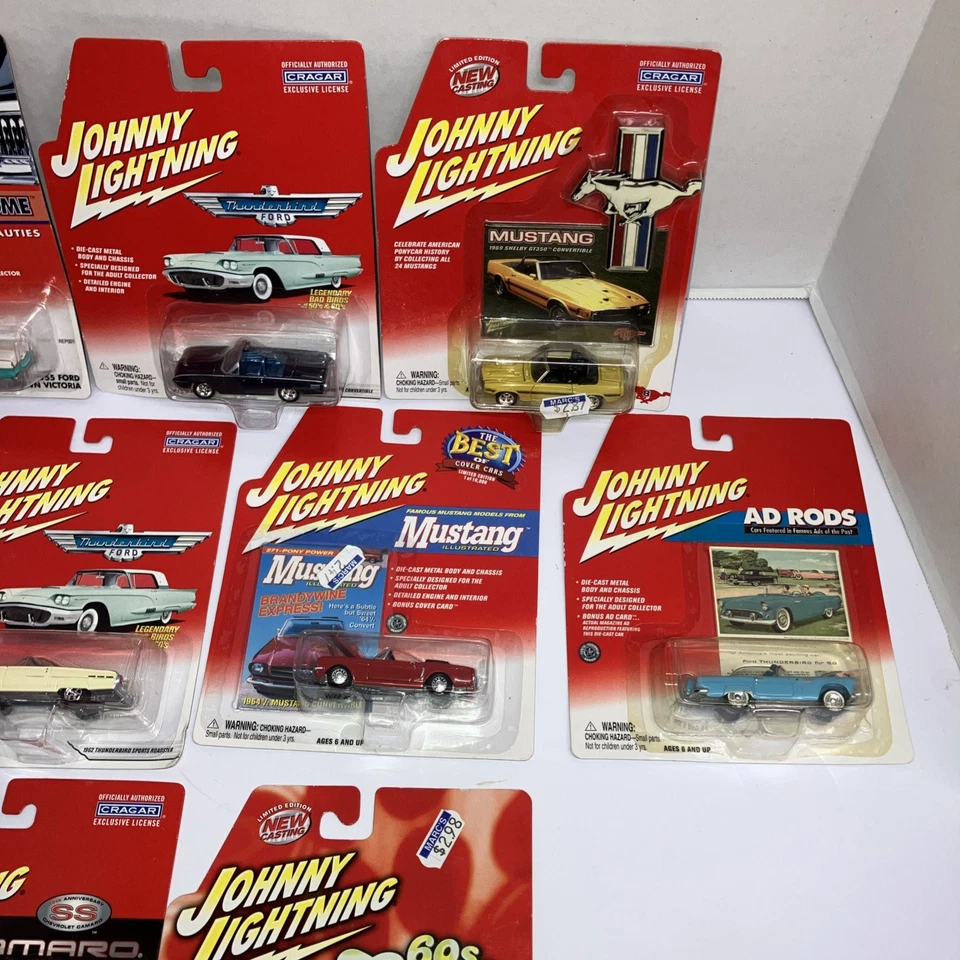 Johnny Lightning Nuevo en Caja Lote de 9 - Mustang, Camaro, Thunderbird, Más Foto 4 de 4