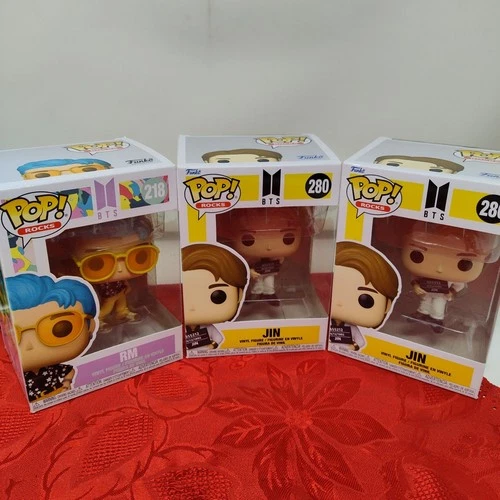 Lot of 3 Funko Pop! Rocks BTS RM #218 Dynamite Jin #280 Butter X2