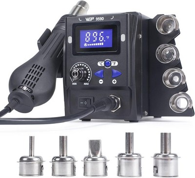 959D Hot Air SMD Soldering Rework Station with Quick-Change Nozzle System, No...