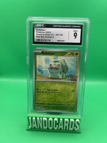 Pokémon TCG Bulbasaur Scarlet & Violet Best Buy Exclusive 001/165 Cgc 9