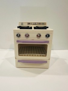 TYCO Kitchen Littles Deluxe Stove Oven Vintage 1996 Complete, WORKS!!!