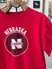 Pro Edge Nebraska Huskers Basketball Cotton Red Tshirt XL