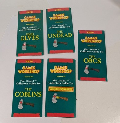 5x Games Workshop The Citadel Collectors Miniatures Mini Promo Guides Warhammer