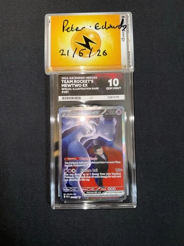 Team Rocket's Mewtwo ex 281/217 Special Illustration Rare Ascended Heroes Ace 10