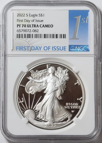 2022-S $1 1oz American Silver Eagle PROOF - NGC PF70UC Ultra Cameo - FDOI
