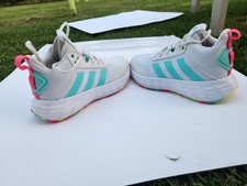 adidas Own The Game 2.0 Kids Youth Basketball Shoes White Sneakers Colorful