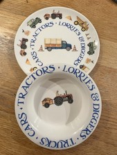 Emma Bridgwater Trucks & Tractors plate n bowl set melamine elite