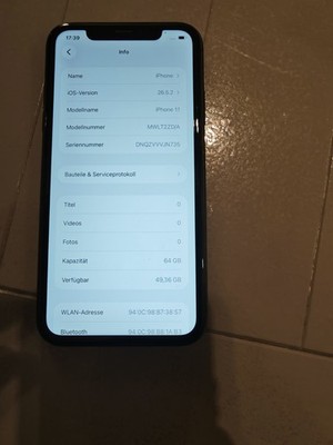 Apple iPhone 11 A2221 (CDMA + GSM) - 64GB - Schwarz (Ohne Simlock) (Dual-SIM)