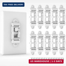 Child Proof Light Switch Cover Guard 10 Pack - Unbreakable Toggle Switch Protect