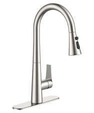 High Kitchen Faucet with Pull Down Sprayer Brushed Nickel, High Arc Stainless...