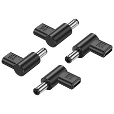 PNGKNYOCN 90 Degree DC 5.5 x 2.1mm to USB C Adapter,9V 5521 Male Black