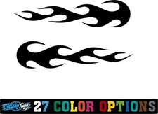 Fire Flame Fender Pair Set Of 2 A Vinyl Decal Sticker Car Truck Window