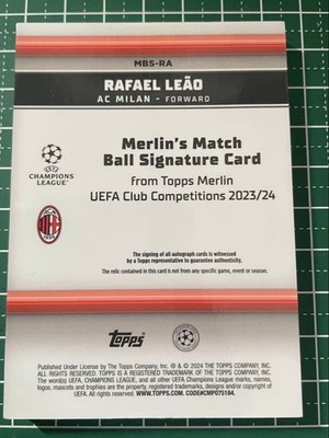 TOPPS Merlin Rafael Leao 2023-24 Match Ball Auto Single Card | eBay