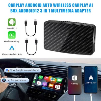 3in1 AI Box Android 12 für Wireless CarPlay und Android Auto im Auto