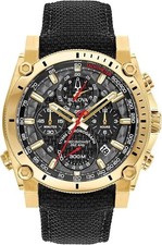 Bulova Men's Icon Chronograph Quartz Black Watch 46MM 97B178