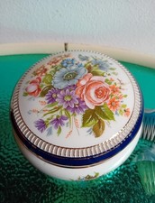 SCATOLA CERAMICA TOSCANA PORTAOGGETTI PORCELLANE FIORENTINE 14X10  PERIODO LENCI