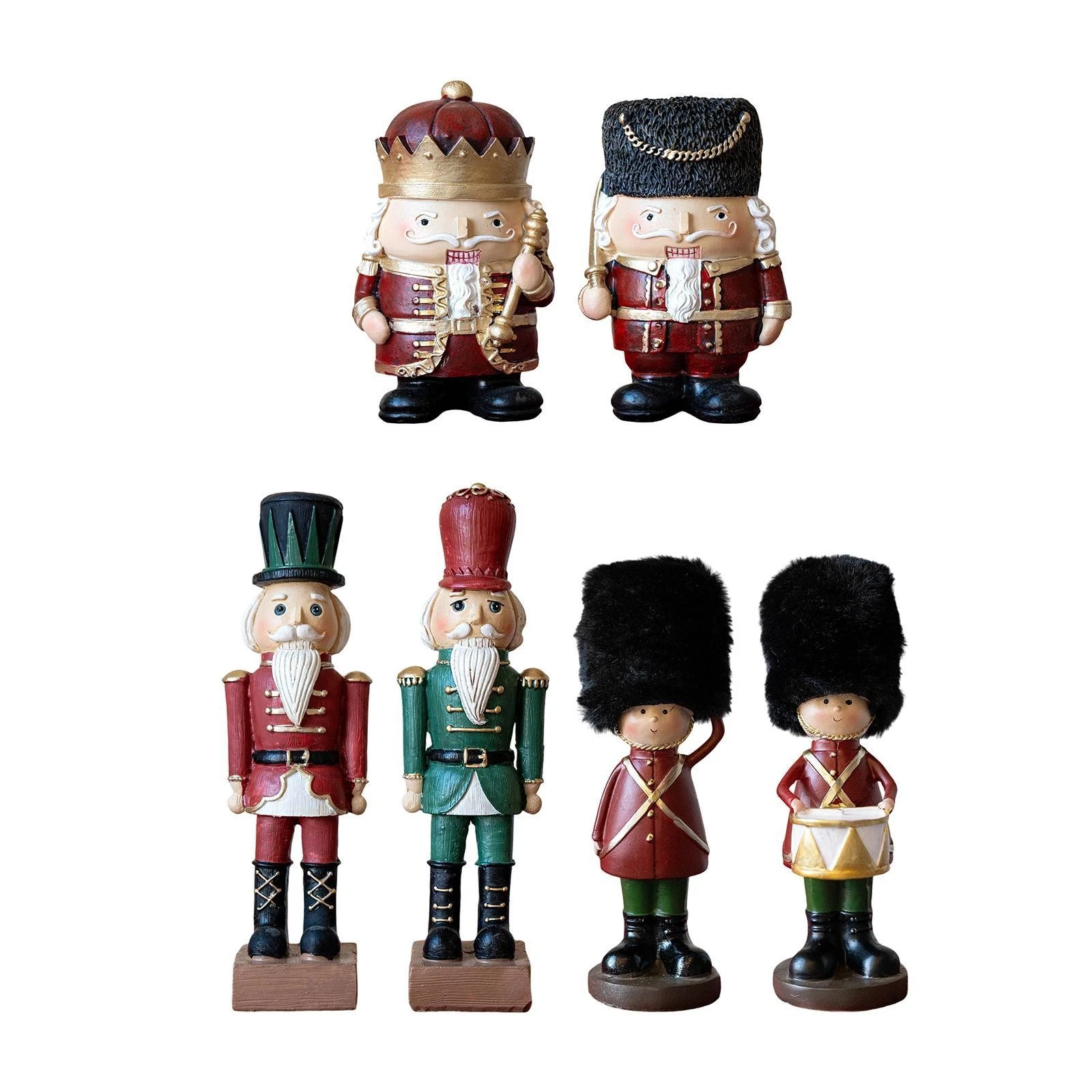 Christmas Nutcracker Figure Resin Ornament Crafts Traditional Festive Decor
