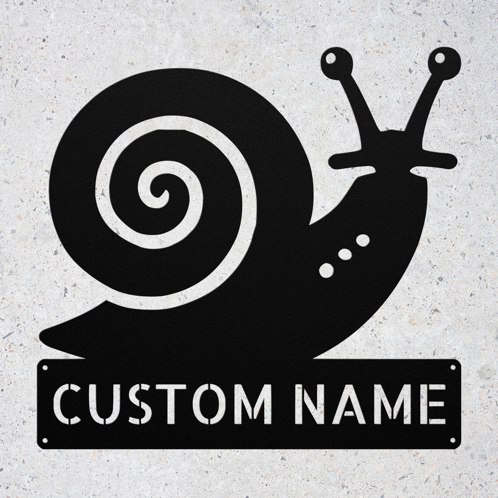 Custom Snail Metal Sign Personalized Garden Decor Cute Animal Yard Art Gift