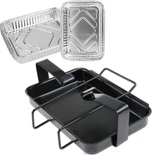 Uniflasy 7515 Grill Catch Pan Holder/ Drip Pan/ Grease Collection Pan