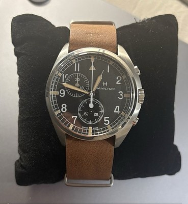 Hamilton Khaki Mens Aviation Pioneer Quartz 41mm Swiss Chrono Watch H76522531