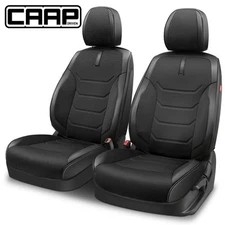 CAAP Driven Universal Front Row Set Seat Covers Protector for Car SUV Black