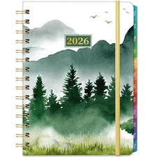 2026 Planner Weekly Monthly 6.4x8.5in Thick Paper Twin Wire Binding Janu-Decmber