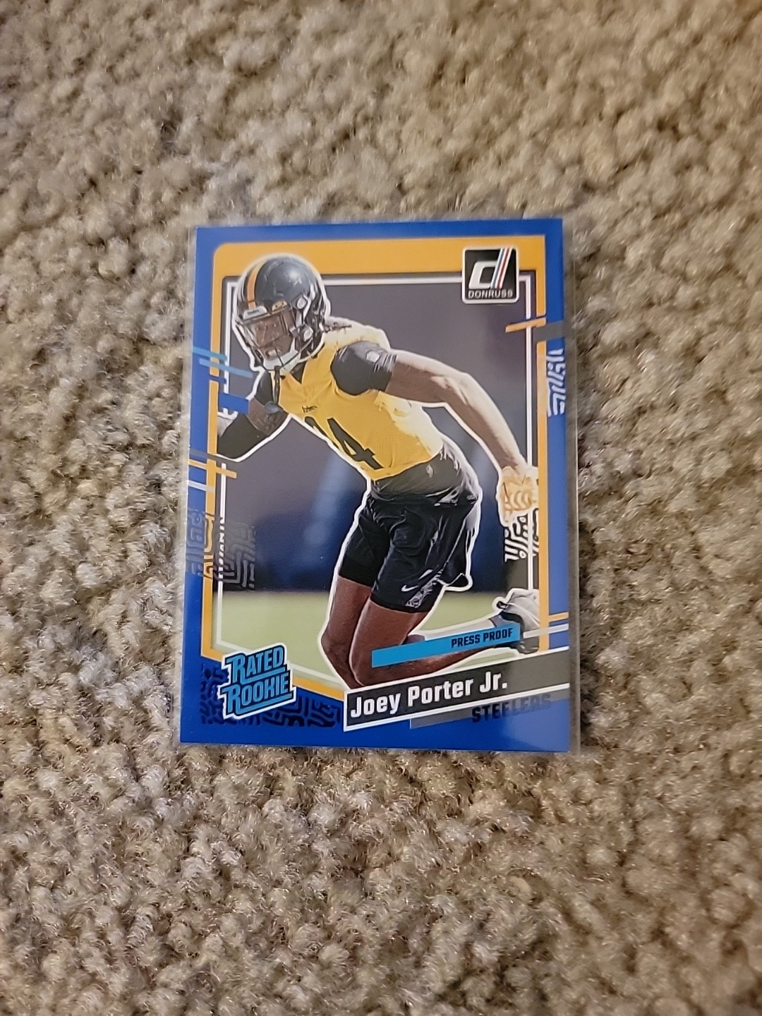 Joey Porter Jr. Panini Donruss #386 Press Proof Blue