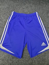 Adidas Climacool Shorts Youth Large 13-14Y Blue 3-Stripes Soccer Athletic Gym