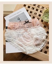 Womens 100 Silk Ruffle Frilly Bikinis Briefs Panties Knaughty Knickers Hotwife