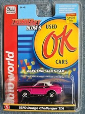 1970 Dodge Challenger T/A Thunderjet Ultra G Slot Car, Auto World SC377 NIP 8H 