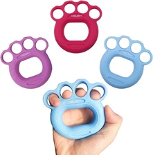 Hand Grip Strengthener & Finger Exerciser – Build Grip, Purple ; Red ; Blue 