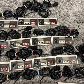 Nintendo NES - Lot of 2 OEM Authentic Controllers NES-004 - Refurbished, VG