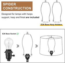 Lampshades Set of 2, Drum Lampshades 11.6" Top X 12.6" Bottom X 9.8" High, M...