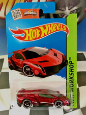 Hot Wheels 2015 HW Workshop: Thrill Racers 189 Lamborghini Veneno RED OH5SP