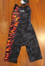 TYR Venzo Camo Closed Back Tech Suit Fire 937 Women's Size 26 *Defective