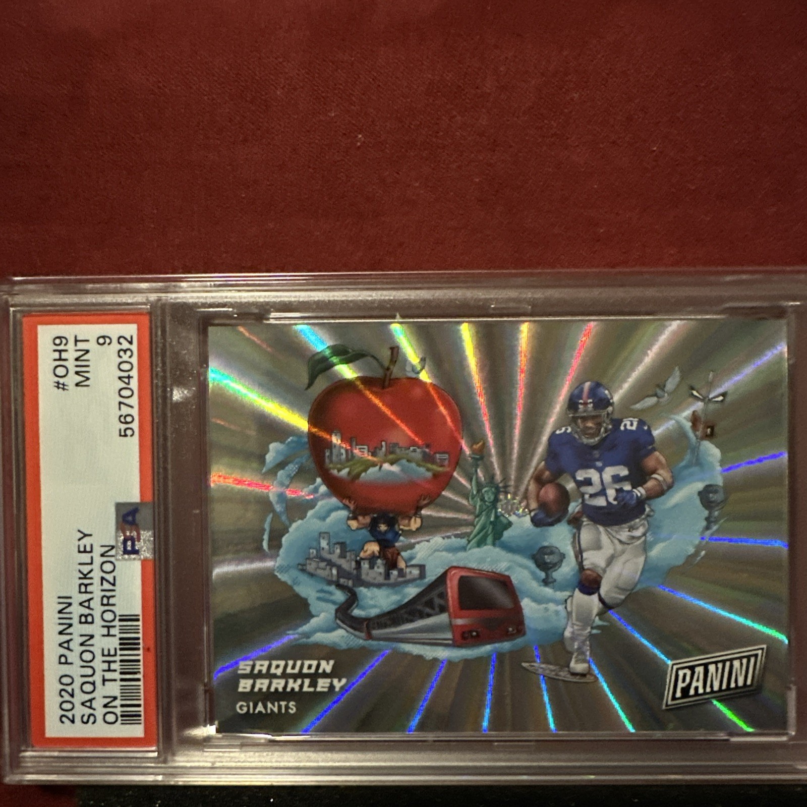 Saquon Barkley 2020 Panini On the Horizon #OH-9  PSA 9