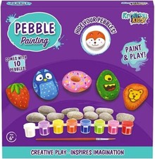 Children Kids Large Pebbles Painting Set Art & Craft Paint Your Own Pebbles Kit