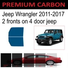 Premium Carbon Window Tint fits Jeep Wrangler 2011-2017 precut tint 2f