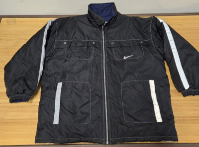 Vintage Nike White Tag Reversible Insulated Jacket Extra Large Black