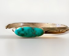 Sunrise Sterling Silver Big turquoise Vintage Mens Womens 8.5 Vintage Bracelet