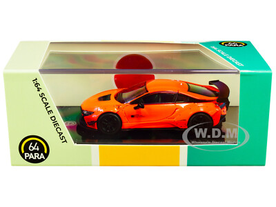 BMW i8 LIBERTY WALK ORANGE 1/64 DIECAST MODEL CAR BY PARAGON PA