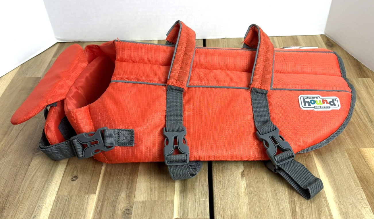 Outward Hound Granby Splash Dog Life Jacket Medium 30-55lbs Adjustable Handles