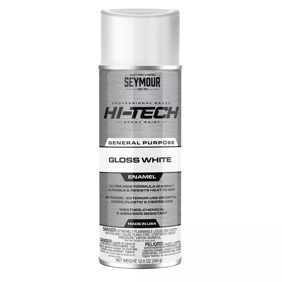 Seymour 16-113 | Hi-Tech Enamel Paint, Gloss White, 12 oz. Aerosol Can