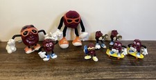 Vintage California Raisins Figure Lot PVC Wind Up Poseeable Plush