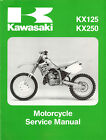 Kawasaki Motorcycle Kx 125 & Kx 250, 1992 1993 Service Manual, Free Shipping