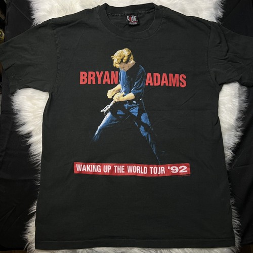 VTG Bryan Adams XL T-Shirt 1992 Waking Up the World Tour GIANT Tag Single Stitch - Picture 2 of 8