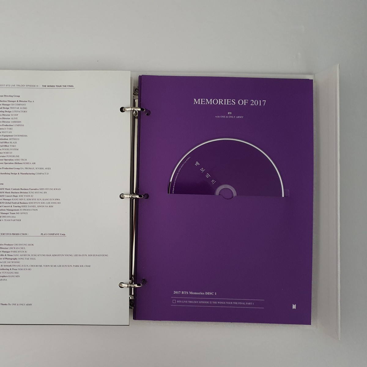 BTS Official Memories Of 2017 DVD Full Package jimin Photocard 3-7