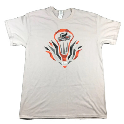 New England Black Wolves Shirt Mens Large White Graphic Tee Lacrosse