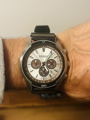 Fossil CH2565 Men's Coachman Quartz Stainless Steel Brown Cuff Watch 45mm